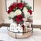Artificial Christmas Flowers Faux Rose Bouquets Red Rose with Berries Winter Flower Arrangements Cemetery Flowers for Home Table Centerpieces Indoor Outdoor Xmas Holiday Party